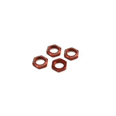 Ecrous de roue cannelés rouge 17mm  pour châssis 1/8 - KYOSHO