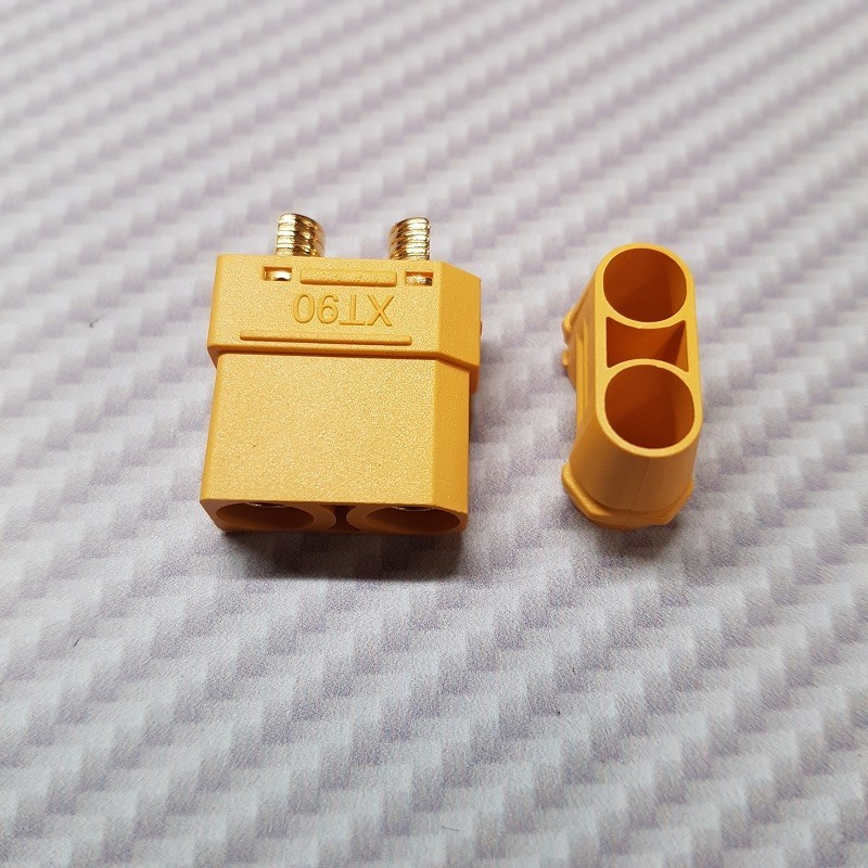 Lot De 8 Connecteurs XT90 Jaunes 90A Pour Batterie LiPo - 4 Paires Mâle/femelle