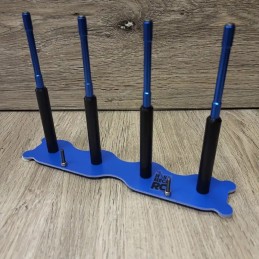 Support bleu pour pneus 1/12 - 4 trains