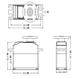 PowerHD Servo R6 HV  7.5KG/0.08sec@7.4V