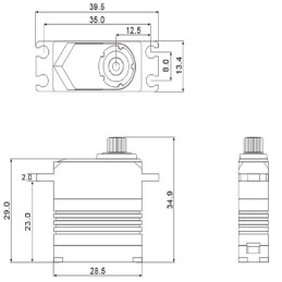 SRT servo M11 pour 1/12  8 kg / 0.055 s a 7.4 V