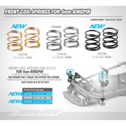 Ressorts avant C2.1 - 2.3 noir (2) - XRAY