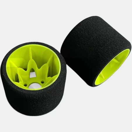 MobGums pneu 1:12 arrière sur jantes Yokomo - SILVER (2 pcs)