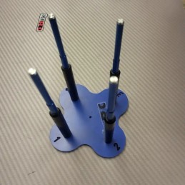 Support bleu compact pour pneus 1/12 - 4 trains