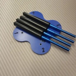 Support bleu compact pour pneus 1/12 - 4 trains