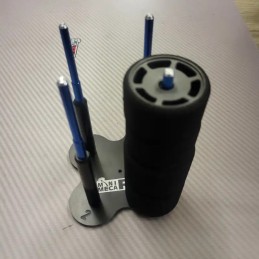 Support noir compact pour pneus 1/12 - 4 trains