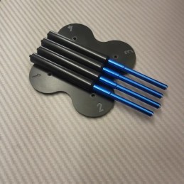 Support noir compact pour pneus 1/12 - 4 trains