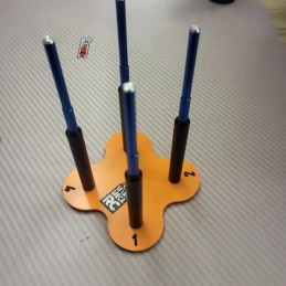 Support orange compact pour pneus 1/12 - 4 trains