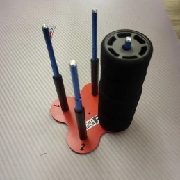 Support rouge compact pour pneus 1/12 - 4 trains