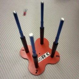 Support rouge compact pour pneus 1/12 - 4 trains