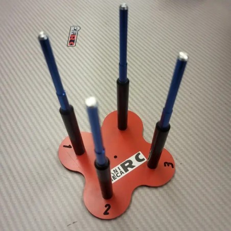 Support rouge compact pour pneus 1/12 - 4 trains