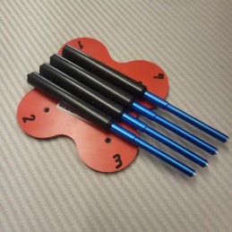 Support rouge compact pour pneus 1/12 - 4 trains