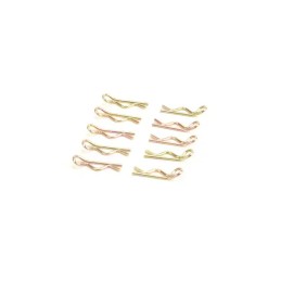 clips carrosserie métal brut 1/10 coudés lot de 10
