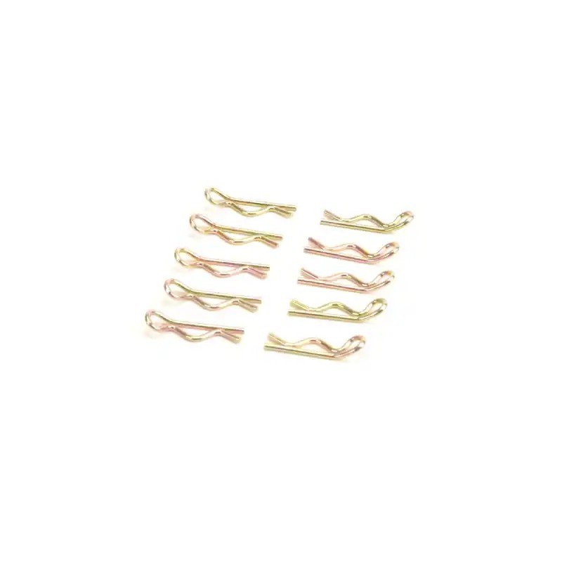 clips carrosserie métal brut 1/10 coudés lot de 10