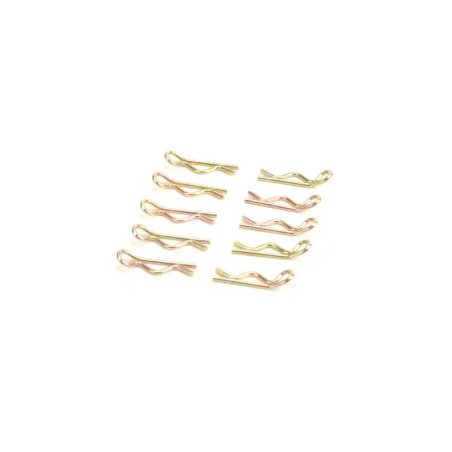 clips carrosserie métal brut 1/10 coudés lot de 10