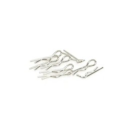 clips carrosserie argent 1/10 coudés lot de 8