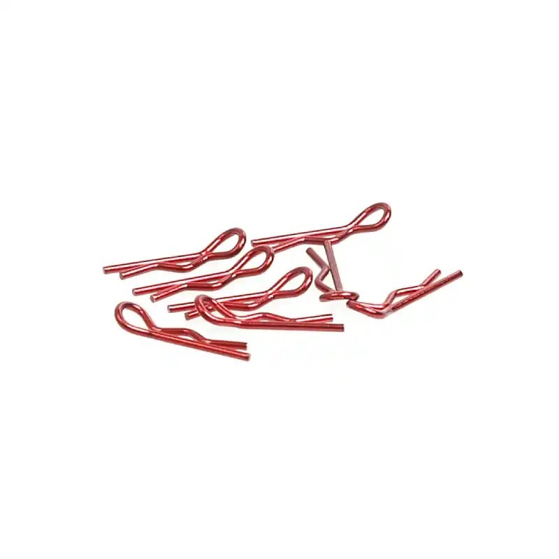 Clips carrosserie rouge 1/10 coudés