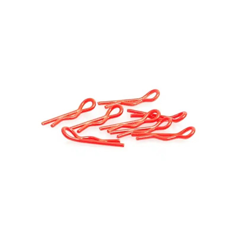 clips carrosserie fluo 1/10 coudés lot de 8