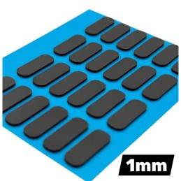 Ensemble de mousses adhésives pour carrosserie (1 mm, 2 mm et 4 mm) (24 pièces de chaque)