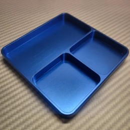 Plateau magnétique en aluminium bleu