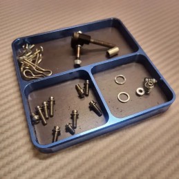 Plateau magnétique en aluminium bleu